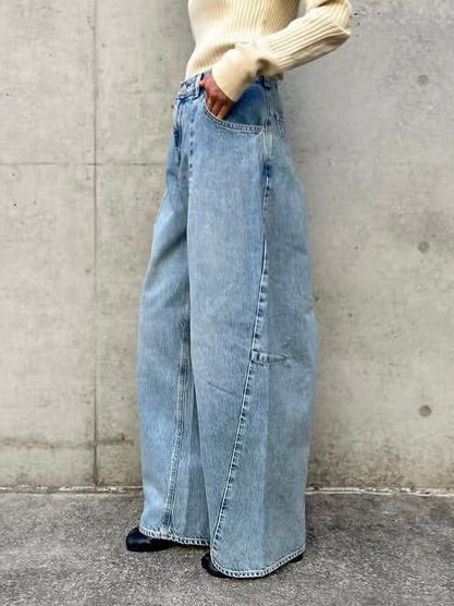 CLANE / COCOON BULKY DENIM PANTS / BLUE / 10111-7043