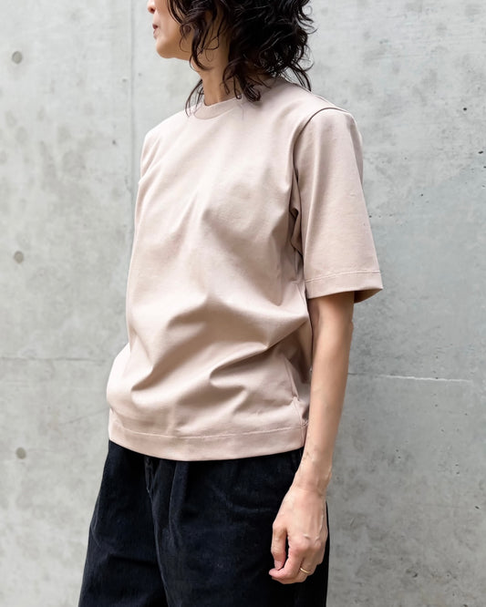 CINOH / REFINA/COMPACT T-SHIRT / TAUPE / C40-001
