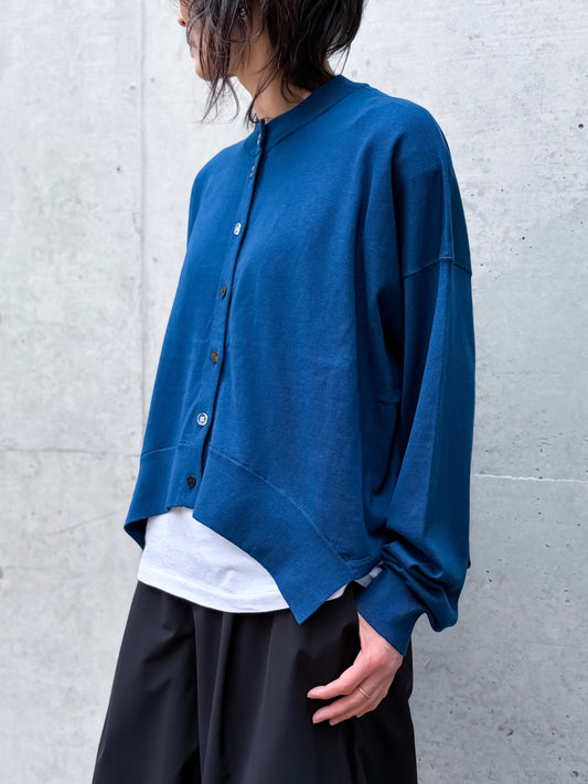 ENFÖLD / HIGH-NECK CARDIGAN / D.BLU / 300JS270-0301