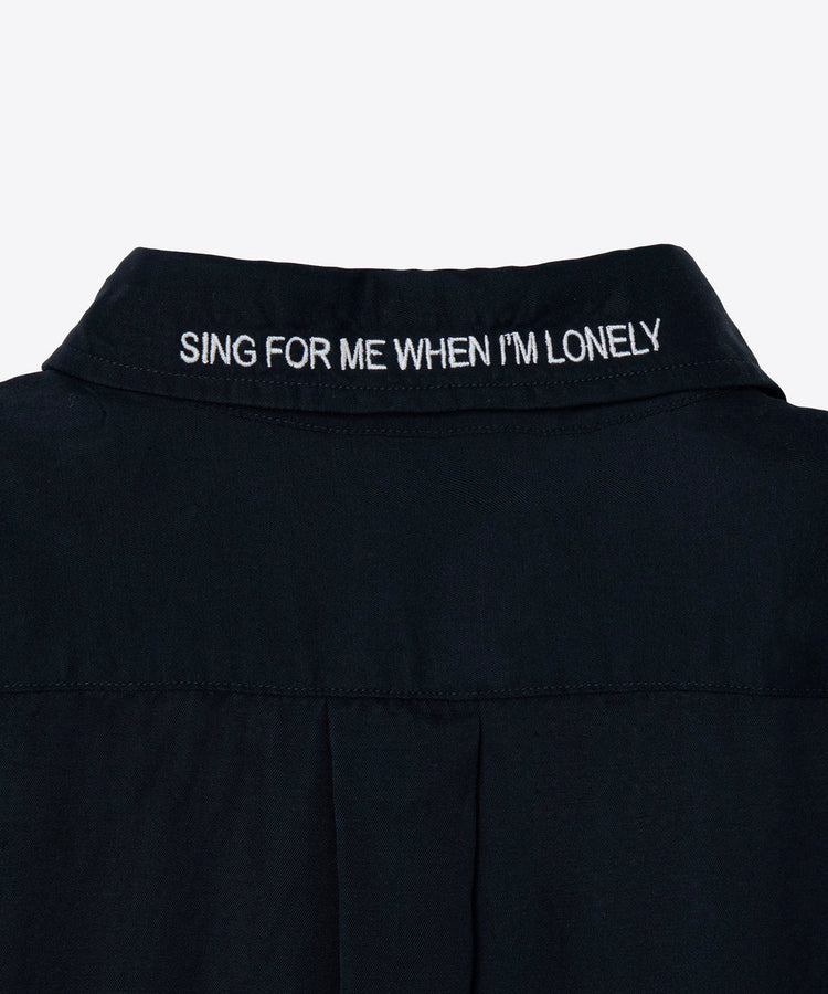 BEDWIN & THE HEARTBREAKERS / S/S EMBROIDERED SHIRT "BLUNT" / BLACK・26SB1759