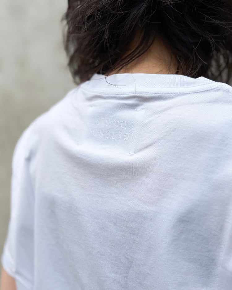 STUDIO NICHOLSON / MARINE T-SHIRT / OPTIC WHITE / SNW1229