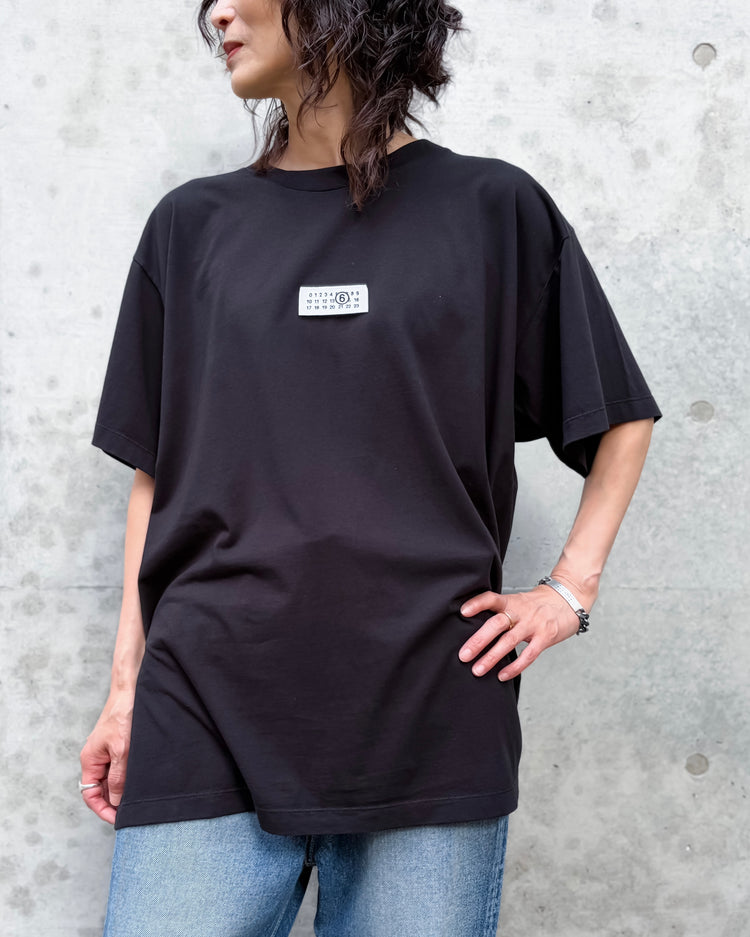 MM⑥  Maison Margiela / ラベル コットン ジャージーTシャツ / BLACK / S52GC0367M20258