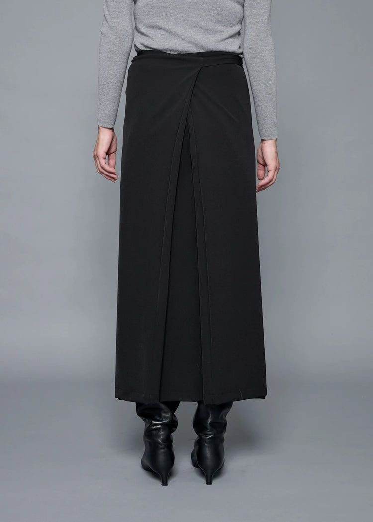 COGTHEBIGSMOKE / MINA DOUBLE WRAP SKIRT / BLACK