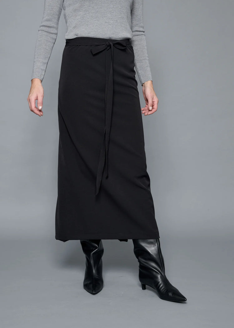 COGTHEBIGSMOKE / MINA DOUBLE WRAP SKIRT / BLACK