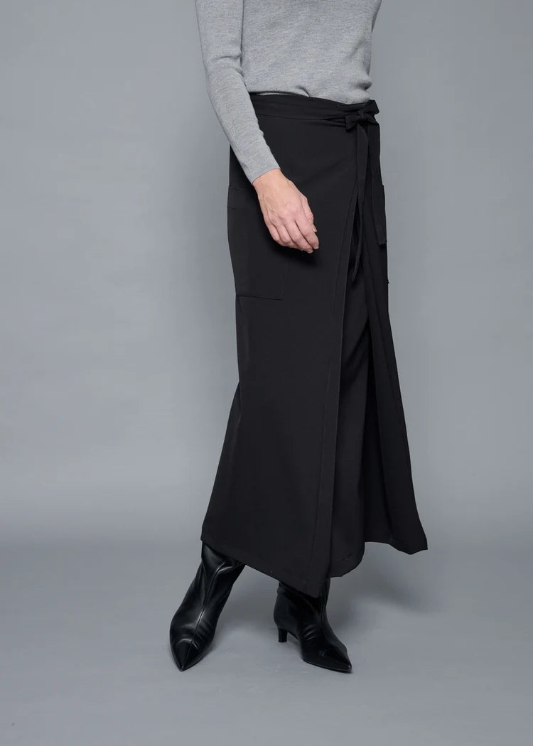COGTHEBIGSMOKE / MINA DOUBLE WRAP SKIRT / BLACK