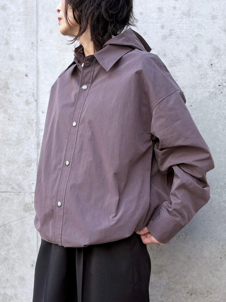 ASTRAET / フーデッド シャツ / DK.BROWN / 54212700017