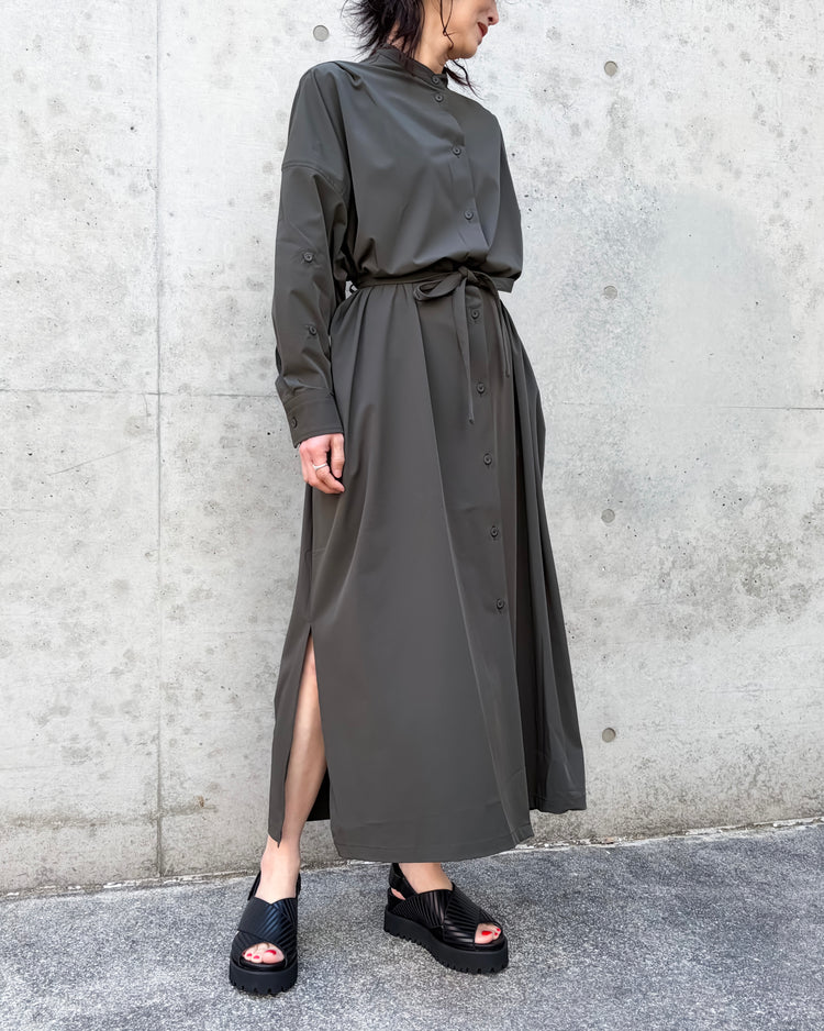 COGTHEBIGSMOKE / NELL DRESS - LUX TWILL STRETCH / DK OLIVE