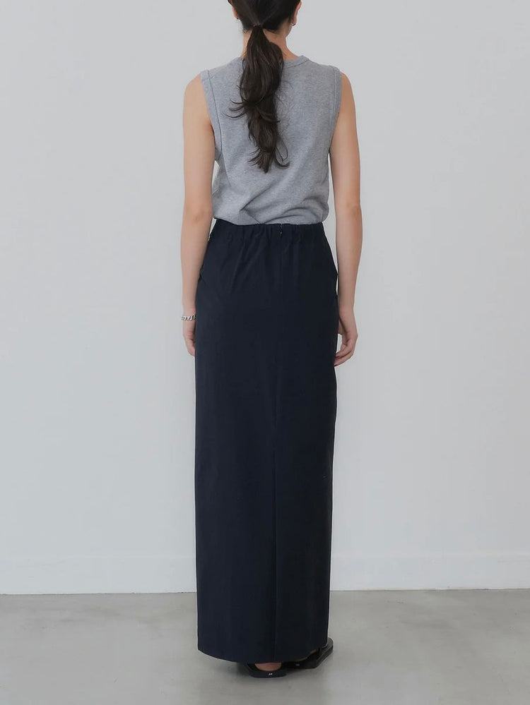THE SHINZONE / 4WAY STRETCH LONG SKIRT / BLACK / 26MMSSK05