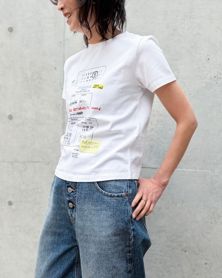MM⑥  Maison Margiela / スタンププリントTシャツ / White / S52GC0360M20185