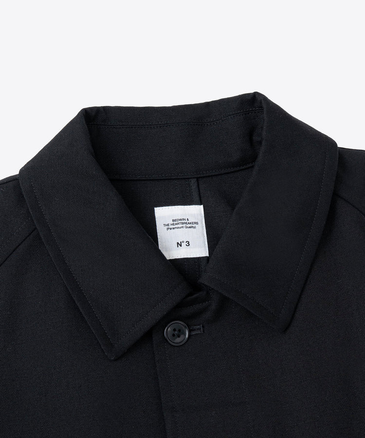 BEDWIN & THE HEARTBREAKERS / L/S BALMACAAN COAT "Balmacaan" / BLACK・26SB5652