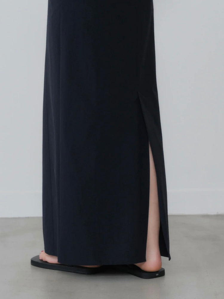 THE SHINZONE / 4WAY STRETCH LONG SKIRT / BLACK / 26MMSSK05