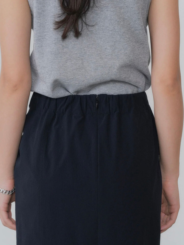 THE SHINZONE / 4WAY STRETCH LONG SKIRT / BLACK / 26MMSSK05