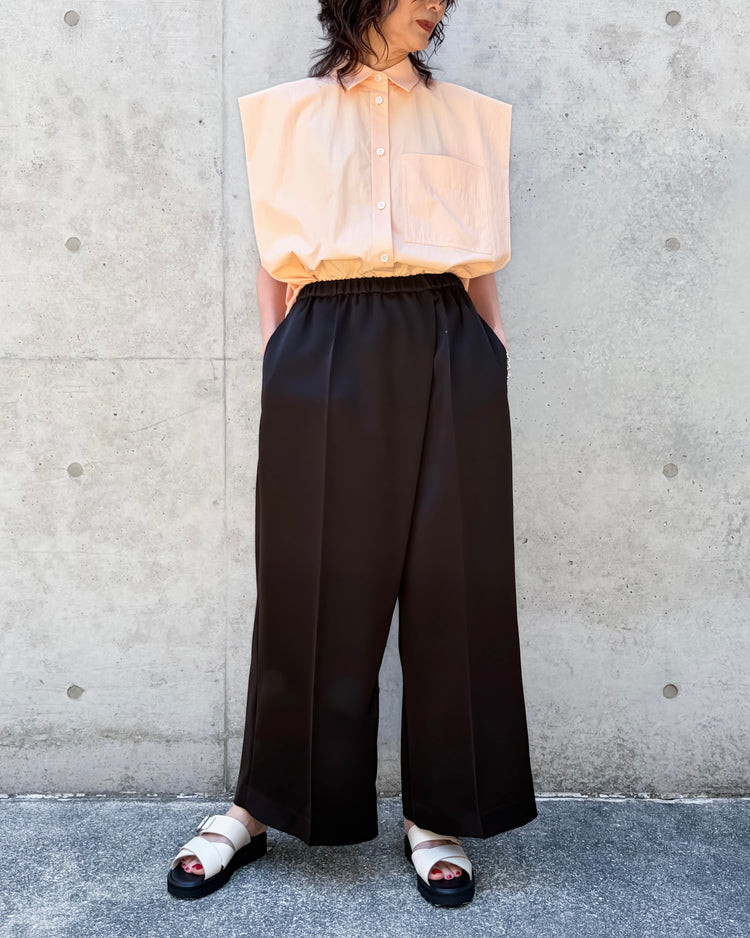 någonstans / no-sleeves big shirt / apricot / 470JA830-0031