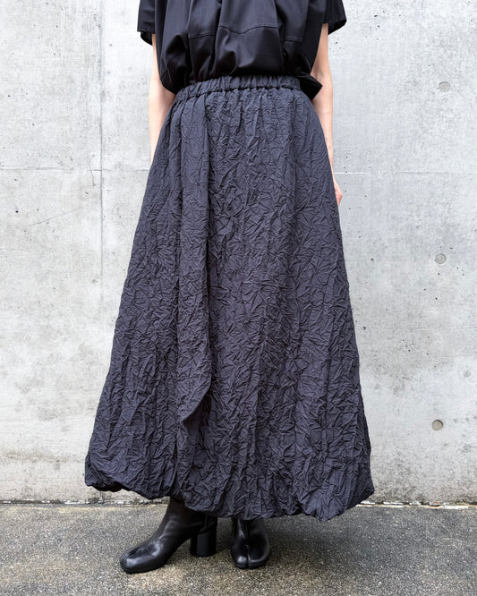 ENFÖLD / ORB BALLOON-SKIRT / BLACK / 300JA431-0881