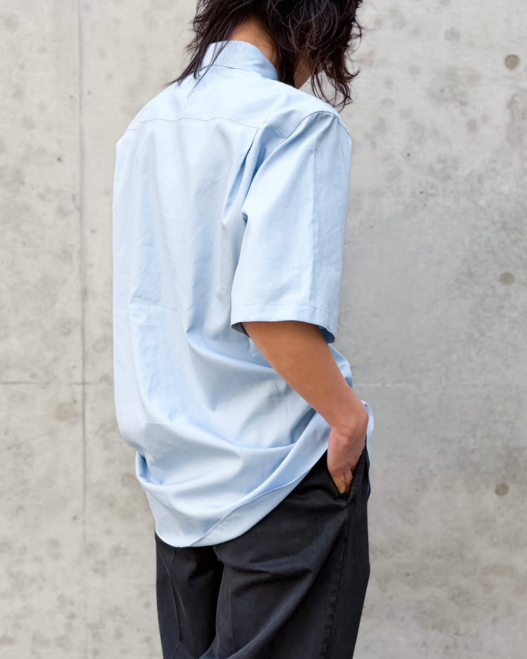 AURALEE / WASHED FINX TWILL HALF SLEEVED SHIRT / LIGHT BLUE / A26SS05TN