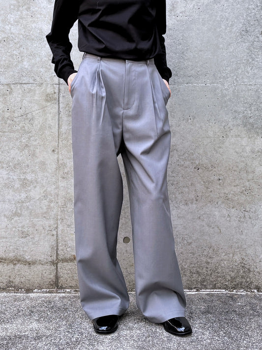 GALERIE VIE / ウォッシャブルトロツータックストレートパンツ / C.GRAY / 230461041040