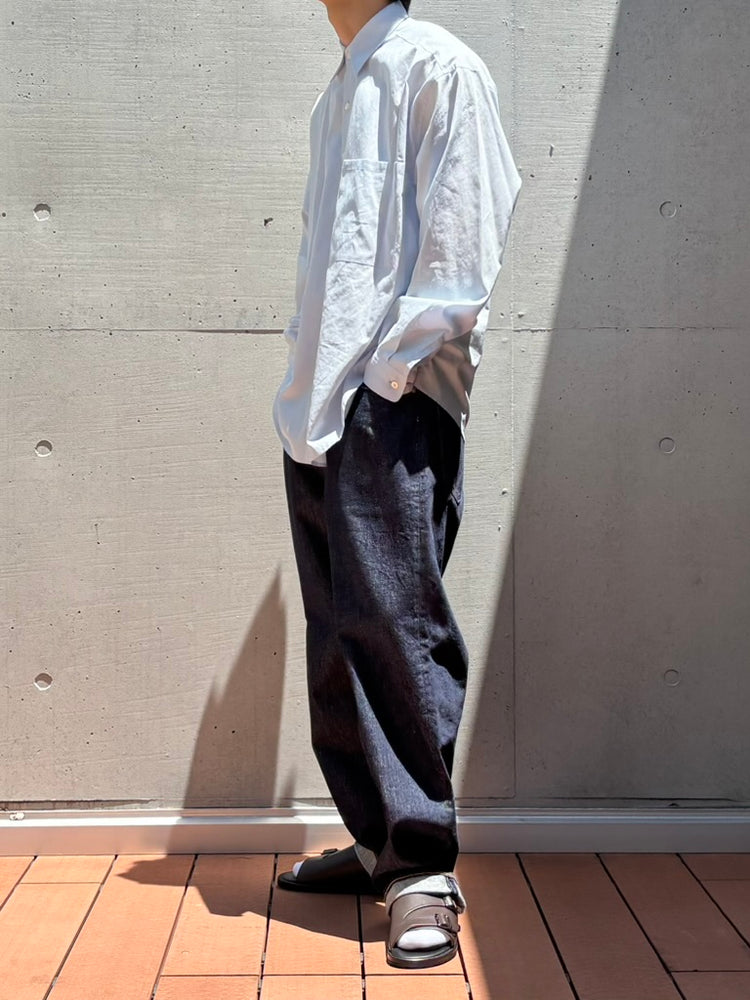 AURALEE / WASHED FINX TWILL BIG SHIRT / LIGHT BLUE / A26AS02TN