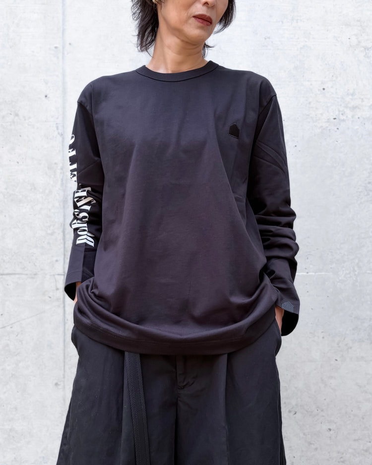 DSM kei ninomiya / PRINT ON SLEELE LONGSLEEVE TEE / BLACK / DSM02T008