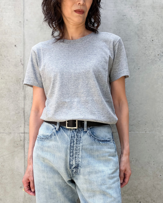 AURALEE / SEAMLESS CREW NECK TEE / T.GRAY / A00T04ST