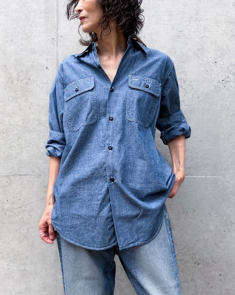 MADISONBLUE / HAMPTON CHAMBRAY SHIRT(OW) / NAVY / MB000-5003