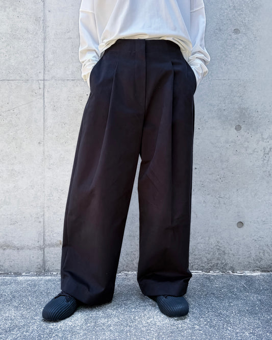 STUDIO NICHOLSON / DORDONI PLEATED PANT / BLACK / SNW1616