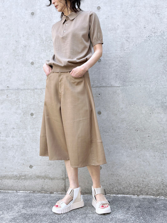 HYKE / OXFORD SHORTS / BEIGE / 13388