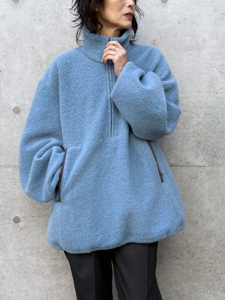 CLANE / SLIVER HALF ZIP TOPS / BLUE /  19105-1422