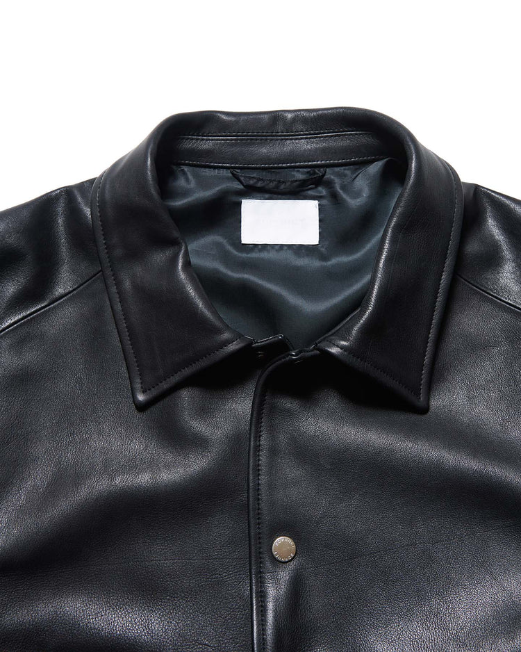 SOPHNET. / LEATHER COACH BLOUSON / BLACK / SPNT-262029