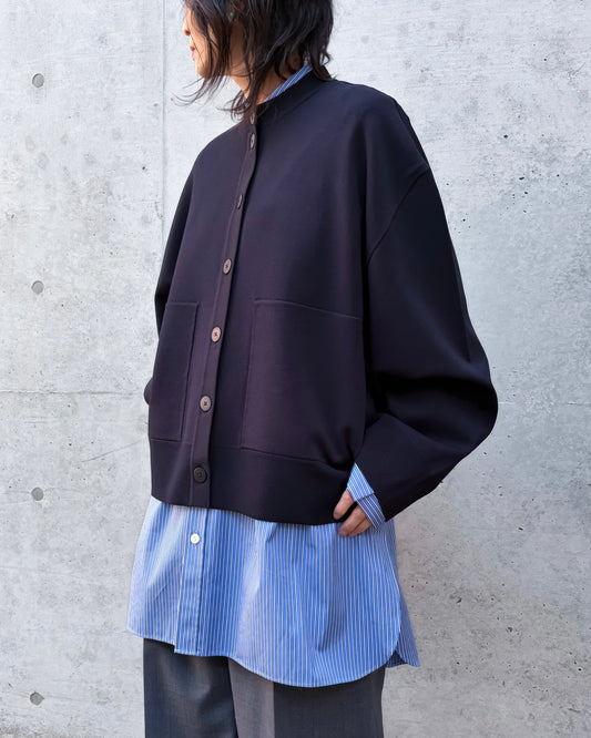 ENFÖLD / WIDE-ARM BOX-CARDIGAN / D.NVY / 300JS170-2151