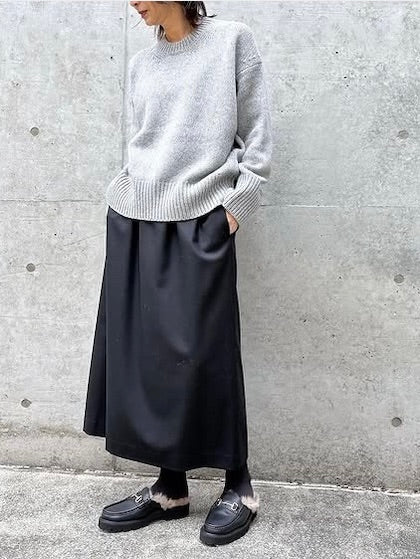 GALERIE VIE / ファインウール クルーネックプルオーバー / GRAY / 23025402302