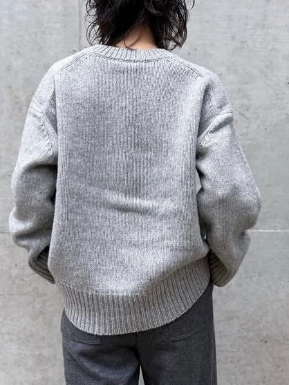 GALERIE VIE / ファインウール Vネックプルオーバー / GRAY / 23025402303