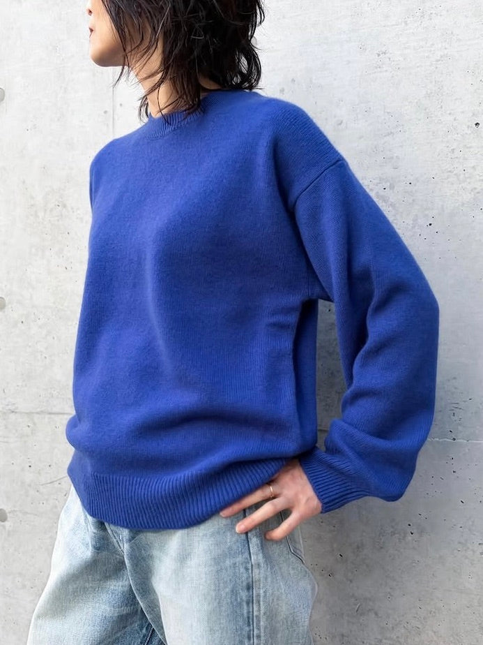 AURALEE / BABY CASHMERE KNIT P/O / ROYAL BLUE / A25AP06BC