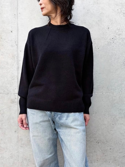 AURALEE / BABY CASHMERE KNIT P/O / TOP BLACK / A25AP06BC