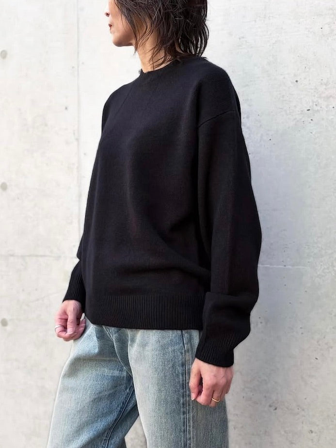 AURALEE / BABY CASHMERE KNIT P/O / TOP BLACK / A25AP06BC