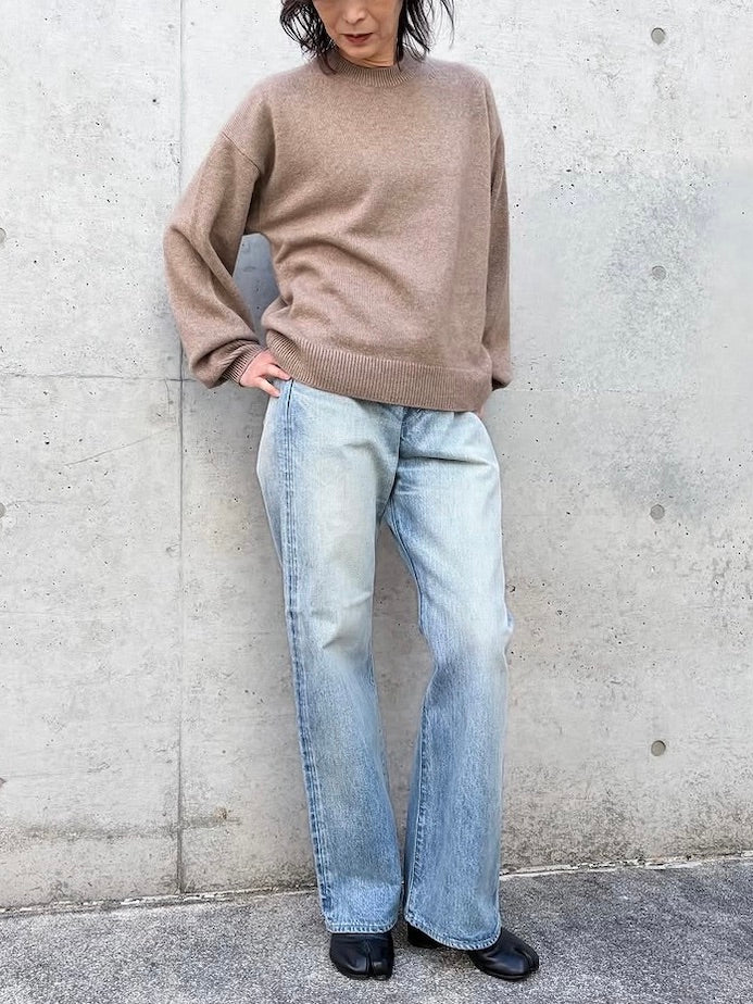 AURALEE / BABY CASHMERE KNIT P/O / NATURAL BROWN / A25AP06BC