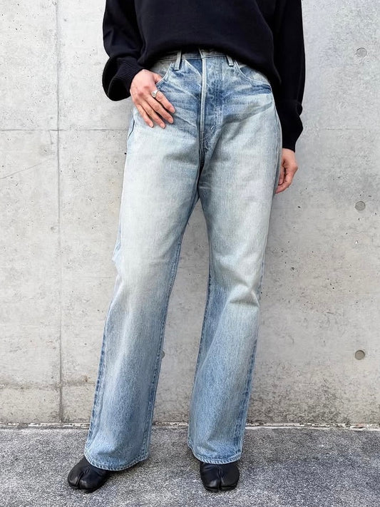 AURALEE / SELVEDGE FADED HEAVY DENIM PANTS / FADED INDIGO / A25AP02DH