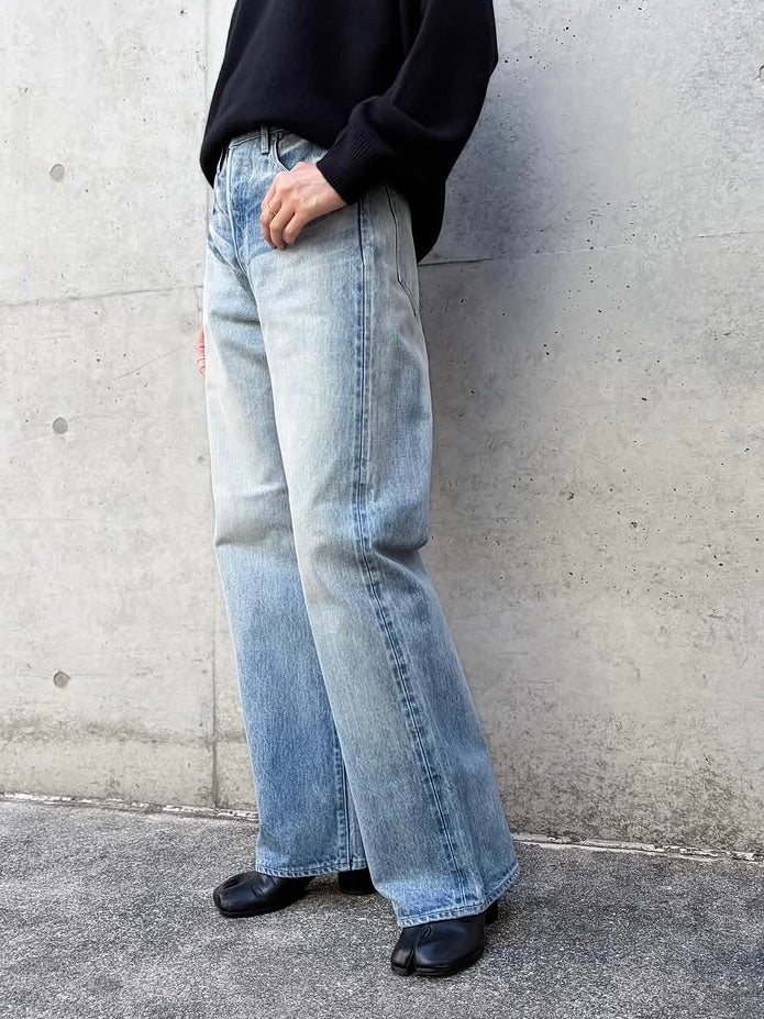 AURALEE / SELVEDGE FADED HEAVY DENIM PANTS / FADED INDIGO / A25AP02DH