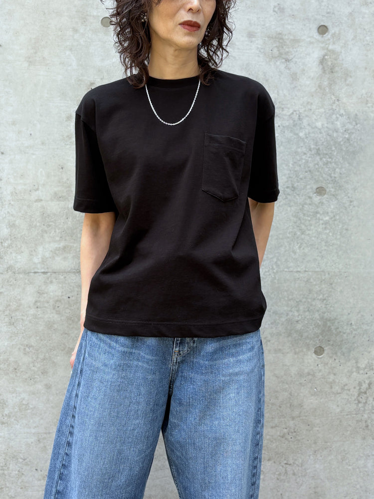 SLOANE / コットンツイル編み ポケットTシャツ / BLACK / SL10S-T1144