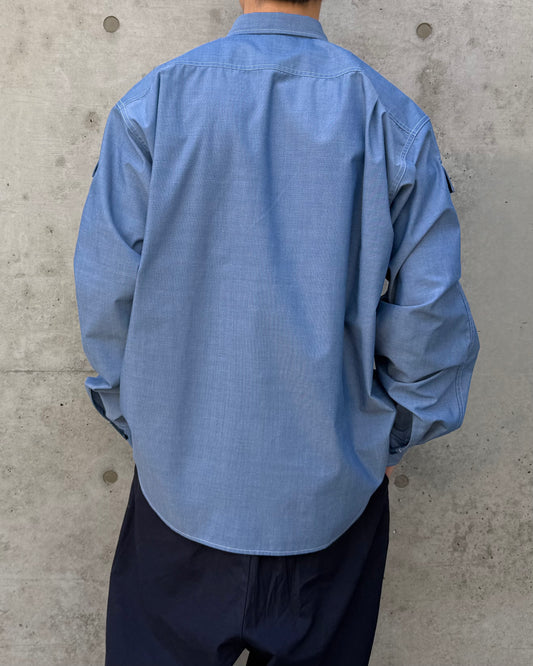 DAIWA PIER39 / TECH MULTI POCKET CHAMBRAY SHIRT L/S / BLUE / BE-84026