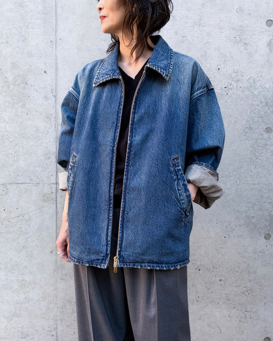 INSCRIRE / Used Denim Zip Up Blouson / D.Blue Used / I26SSBZ52