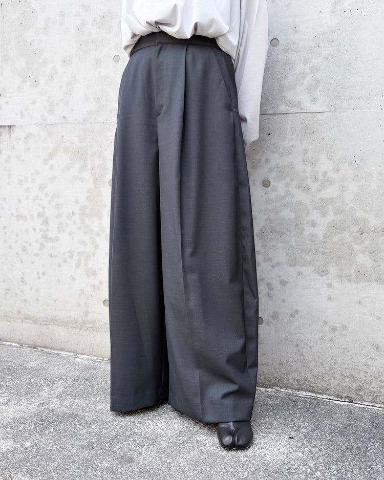 ENFÖLD / SEMI EASY CP FIG PANTS / CharcoalGray / 300JA731-1501