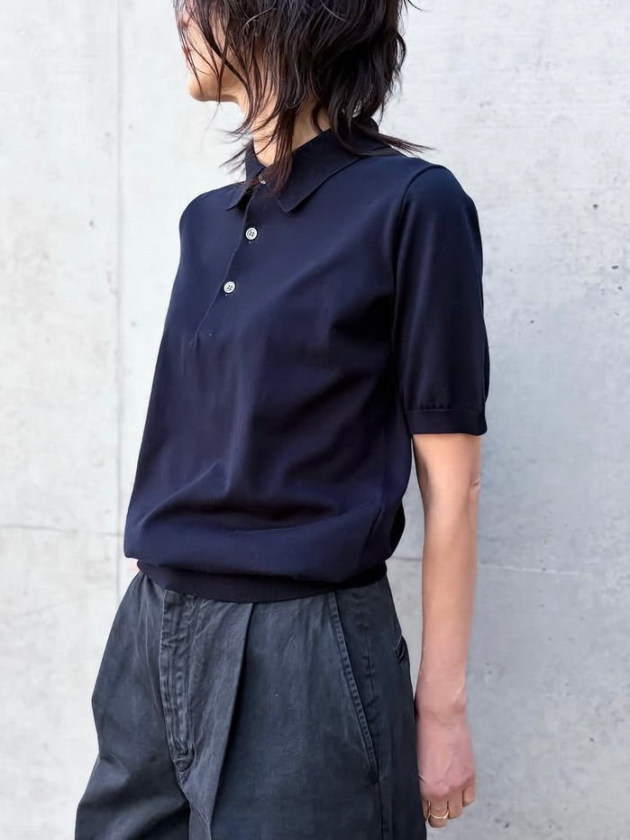 SLOANE / 30G天竺コットン半袖ポロ / NAVY / SL10S-1199