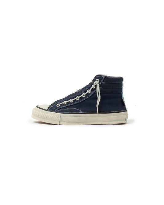 nonnative / DWELLER TRAINER 2 HI COTTON CANVAS OVERDYED WITH GORE-TEX by SPINGLE / NAVY / NN-F4801
