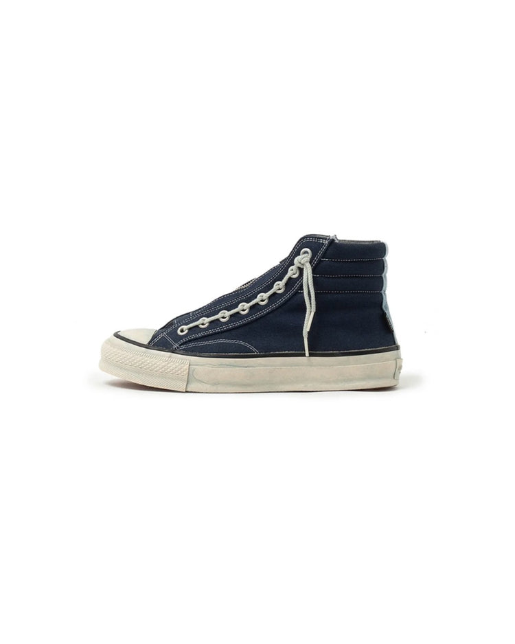 nonnative / DWELLER TRAINER 2 HI COTTON CANVAS OVERDYED WITH GORE-TEX by SPINGLE / NAVY / NN-F4801