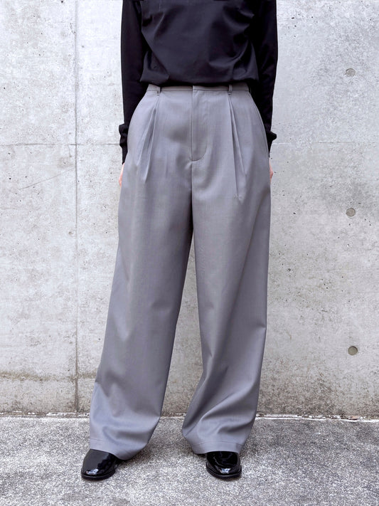 GALERIE VIE / ウォッシャブルトロツータックストレートパンツ / C.GRAY / 230461041040