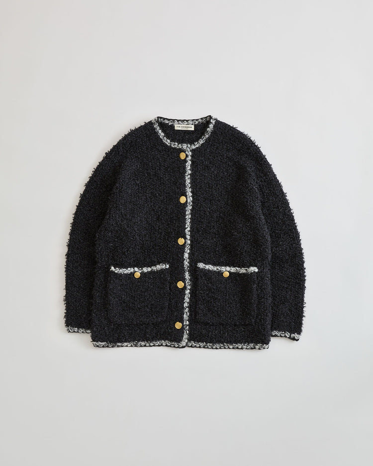 THE SHINZONE / TWEED KNIT CARDIGAN / BLACK / 26AMSNI05