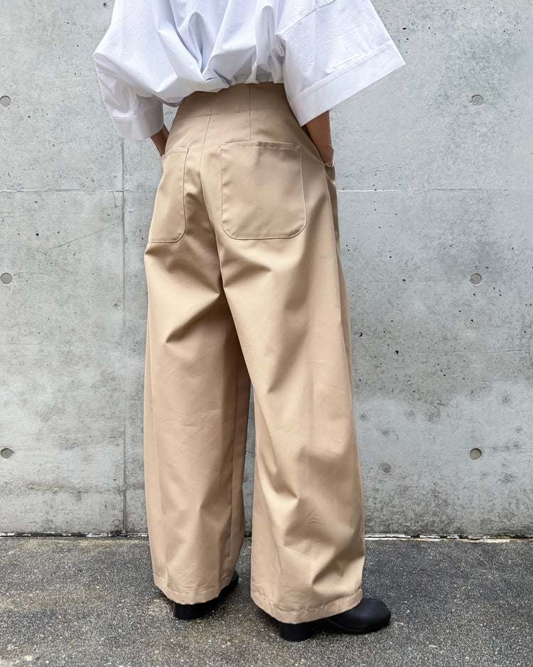 någonstans / oval wide pants / Sand / 470JA831-0081