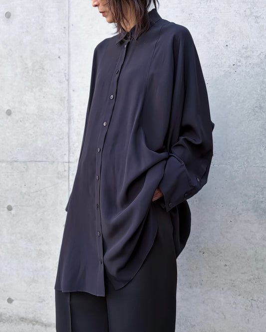 ENFÖLD / SHAPE LONG-SHIRT /BLACK / 300JS130-0871