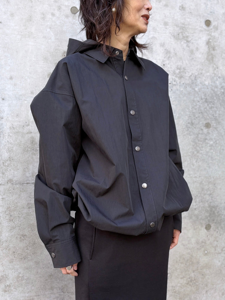 ASTRAET / フーデッド シャツ / BLACK / 54212700017