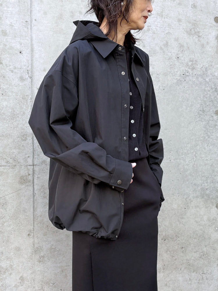 ASTRAET / フーデッド シャツ / BLACK / 54212700017